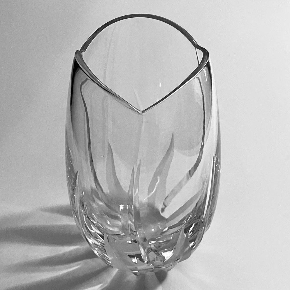 MIKASA FLAME D’AMORE 5.5 Inch Vase / RARE RETIRED CRYSTAL / Some Light Scratches